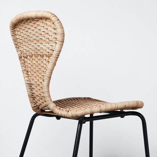 ÄLVSTA Chair, handmade rattan/Sefast black