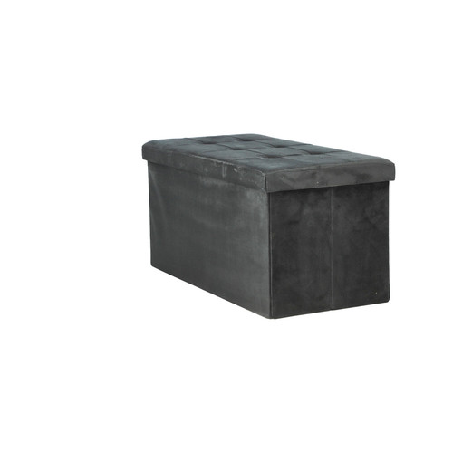 Pouffe Intesi Velse, velvet, black