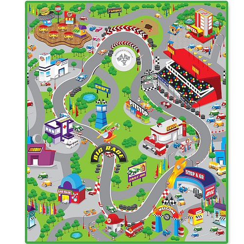 Smily Play Floor Play Mat Race 120cmx100cmx3mm 12m+