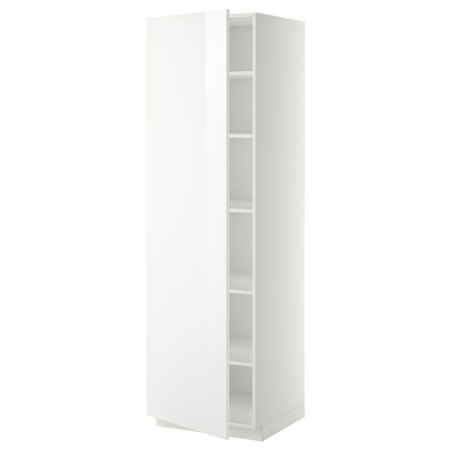 METOD High cabinet with shelves, white/Ringhult white, 60x60x200 cm