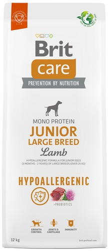 Brit Care Hypoallergenic Junior Large Lamb Dry Dog Food 12kg