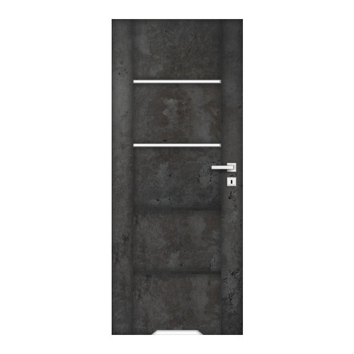 Internal Door, Undercut, Bolzano 80, left, dark concrete