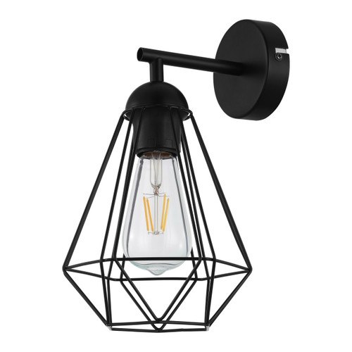 GoodHome Wall Lamp Smertrio 1-p E27, black