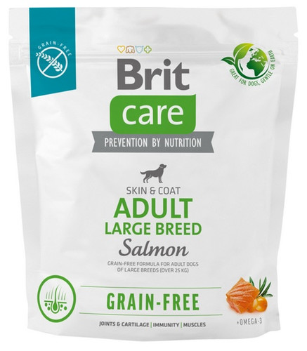Brit Care Grain-Free Adult Large Breed Salmon Dry Dog Food 1kg