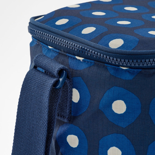 PILLERSTARR Cooling bag, patterned/blue, 26x19x19 cm