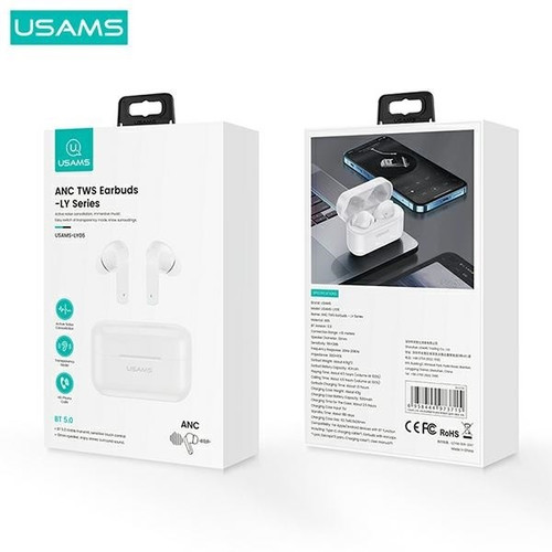 USAMS Headphones Earphones TW S 5.0 ANCLY Series, white