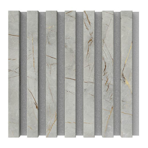 Lamella Mini Wall Panel Vertical Line 300 x 300 mm, grey/stone, felt