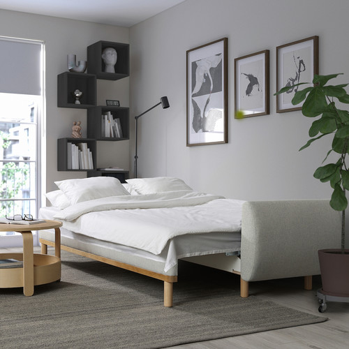 GRUNNARP 3-seat sofa-bed, Gunnared beige