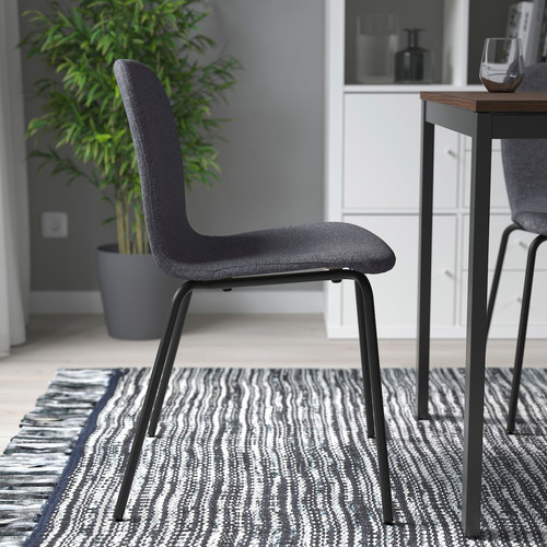 KARLPETTER Chair, Gunnared medium grey/Sefast black