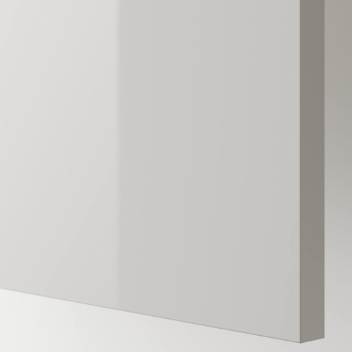 RINGHULT Cover panel, high-gloss light grey, 39x86 cm