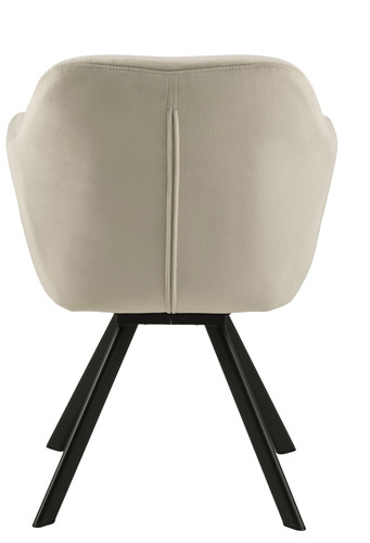 Upholstered Chair Lola, auto return, velvet, sand