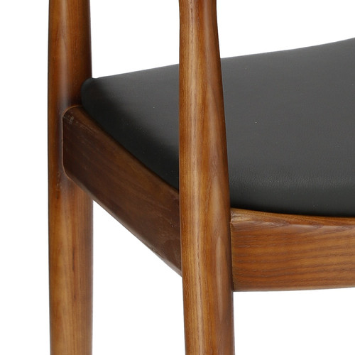 Chair President, wooden, dark brown