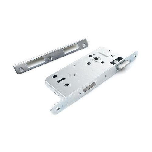 Mortise Lock Gerda 90 mm, key, galvanized silver