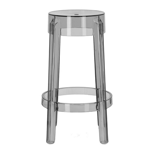 Bar Stool Ghost 66cm, grey transparent