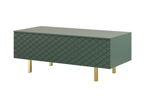 Coffee Table with Storage Scalia II 120, matt labrador, gold legs