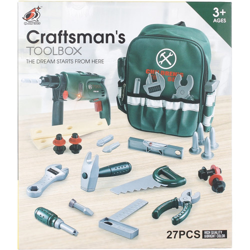 Craftsman's Toolbox & Backpack Set for Children 3+