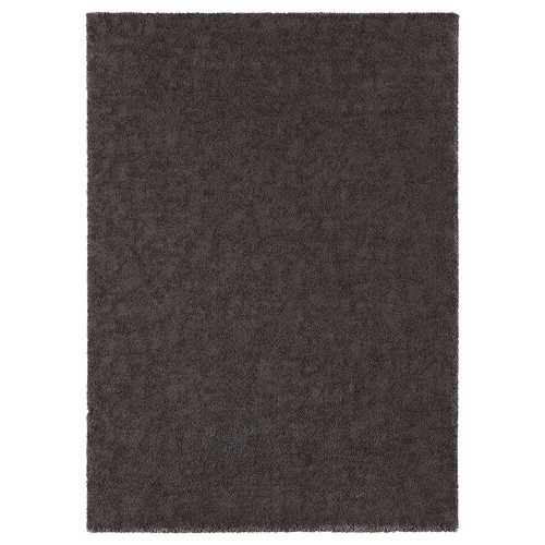 STOENSE Rug, low pile, dark grey, 170x240 cm