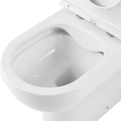 GoodHome Close-coupled Rimless Toilet with Soft Close Seat Cavally Slim 3/6L, horizontal