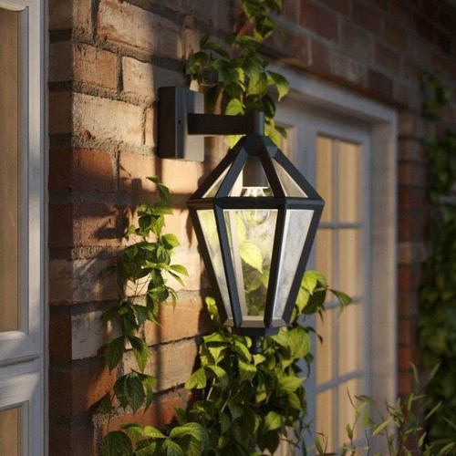 GoodHome Garden Outdoor Wall Lamp Radley E27 IP44, black