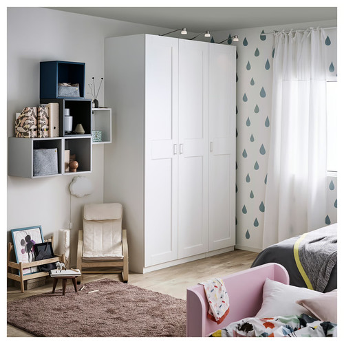 GRIMO Door with hinges, white, 50x229 cm