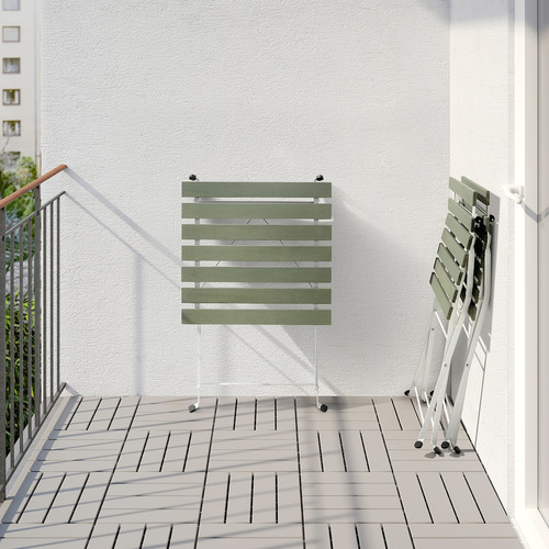 TÄRNÖ Table+2 chairs, outdoor, white/green