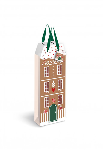 Premium Christmas Gift Bag, Medium/Bottle, 13x36x10 cm, set