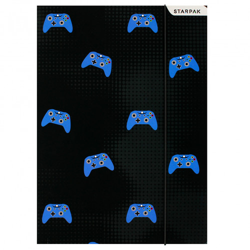 Document File Folder with Elastic Band A4 1pc Gamepad, assorted patterns