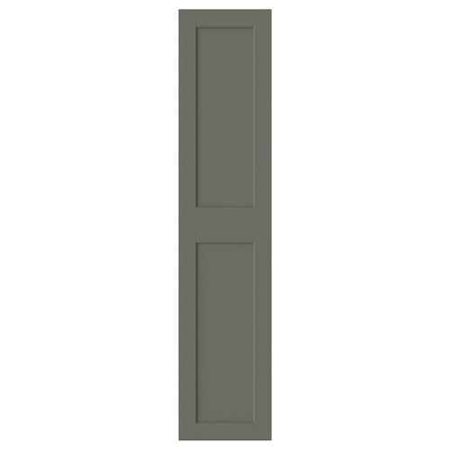 GRIMO Door with hinges, grey-green, 50x229 cm