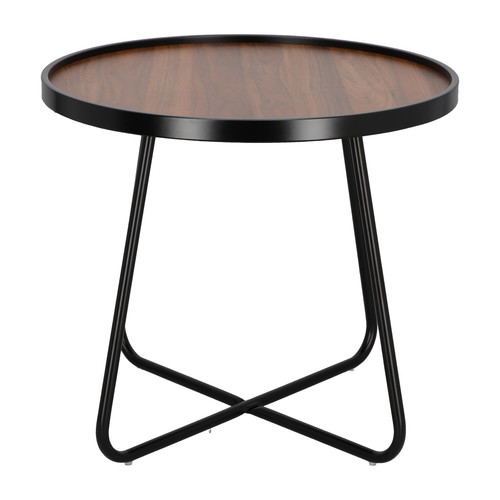 Coffee Table Tamsai 60cm, walnut/black