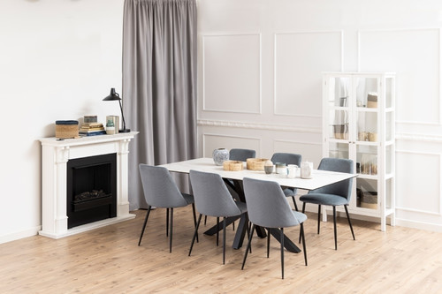 Dining Chair Ines, grey corduroy