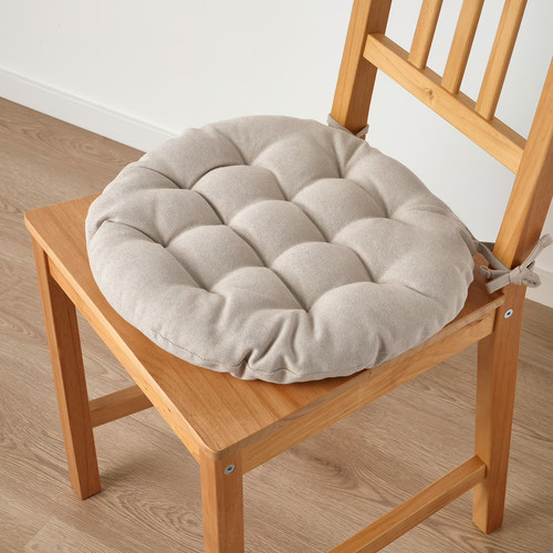 VIPPÄRT Chair pad, beige, 38 cm