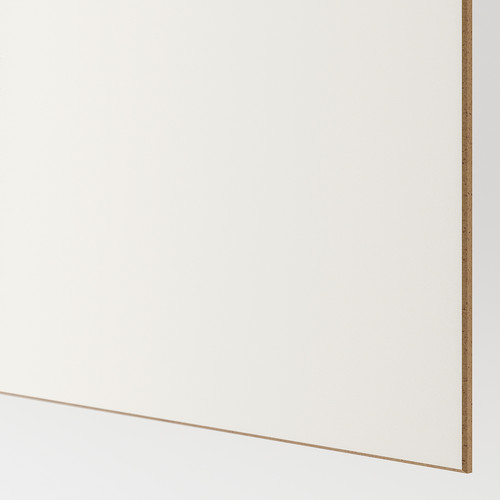 MEHAMN Pair of sliding doors, double sided/white stained oak effect white, 200x236 cm