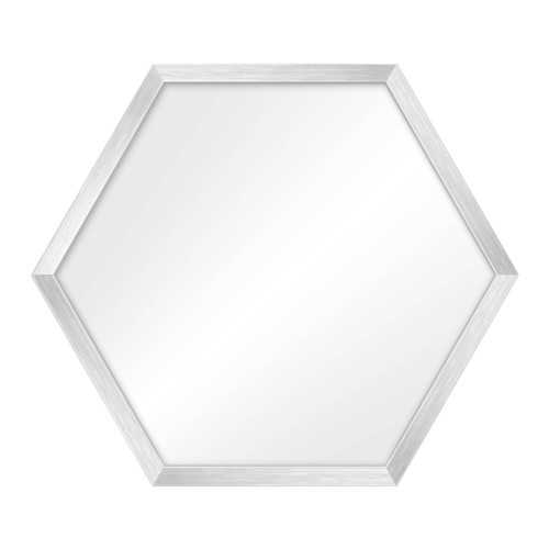 Hexagon Mirror 35x40 cm, silver