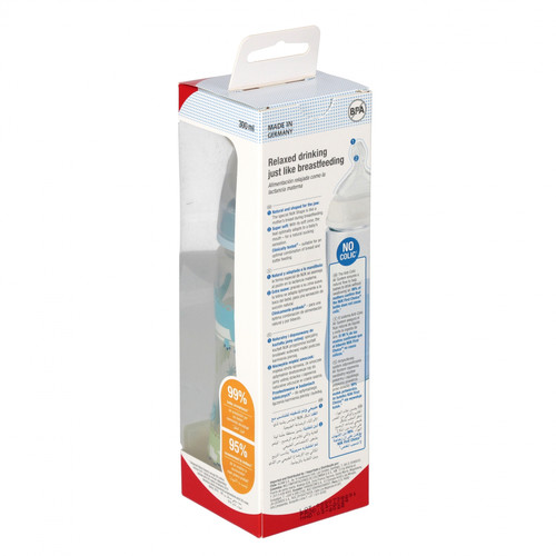 NUK First Choice Plus Baby Bottle with Temperature Control 300ml 0-6m, blue