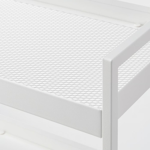 NISSAFORS Trolley, white, 50.5x30x83 cm