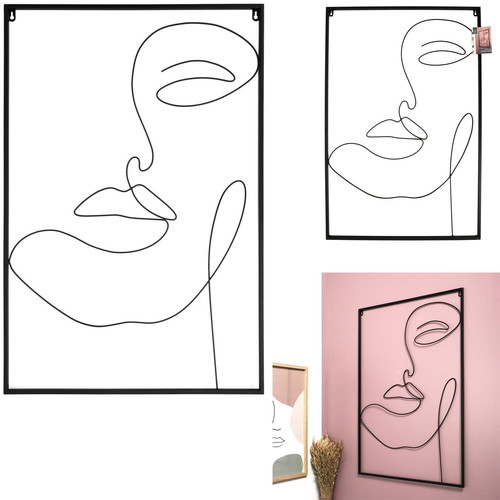 Metal Picture Wall Decoration Arty, black