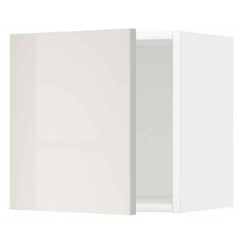 METOD Wall cabinet, white/Ringhult light grey, 40x40 cm