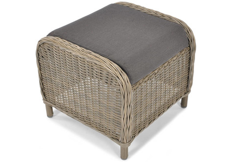 Outdoor Armchair with Footstool SONATA, grey