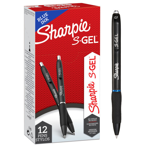 Sharpie S-Gel Gel Pen 0.7mm, 12pcs, blue