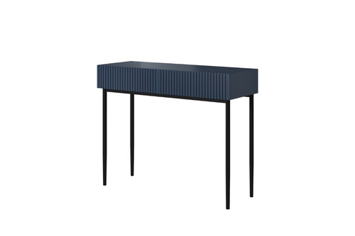 Modern Console Table Dresser Dressing Table Nicole, dark blue, black legs