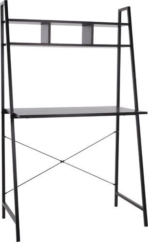 Desk with Shelf Milan, black