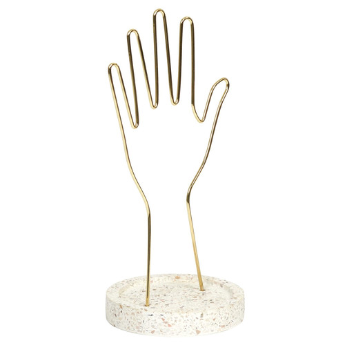 Jewellery Stand Arty, gold/terrazzo