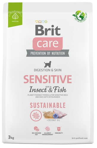 Brit Care Sustainable Sensitive Chicken & Insect Dry Dog Food 3kg