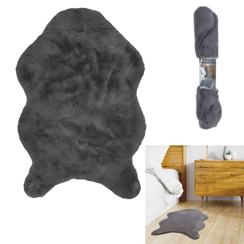 Faux Sheepskin Rug Cuso, grey