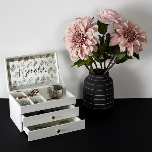 Jewellery Box with Drawers, white