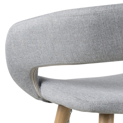 Bar Stool Grace, low, light grey