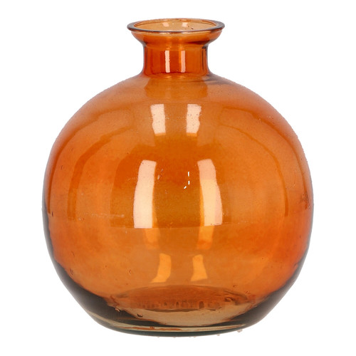 Glass Vase 15x17cmm, orange