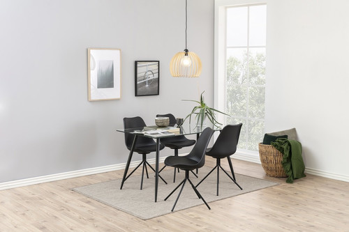 Dining Table Wilma, metal/glass