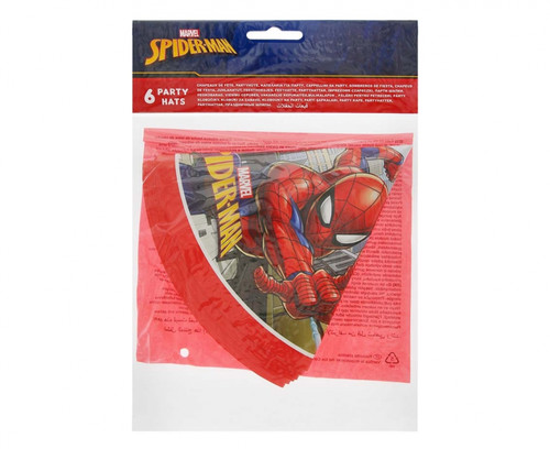 Party Paper Hats Spider-Man 6pcs