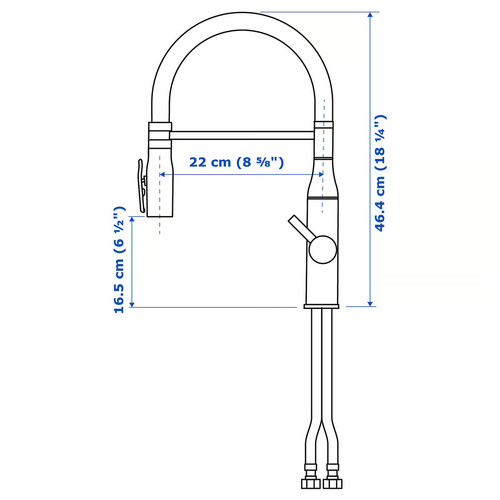 TOLLSJÖN Kitchen tap, black